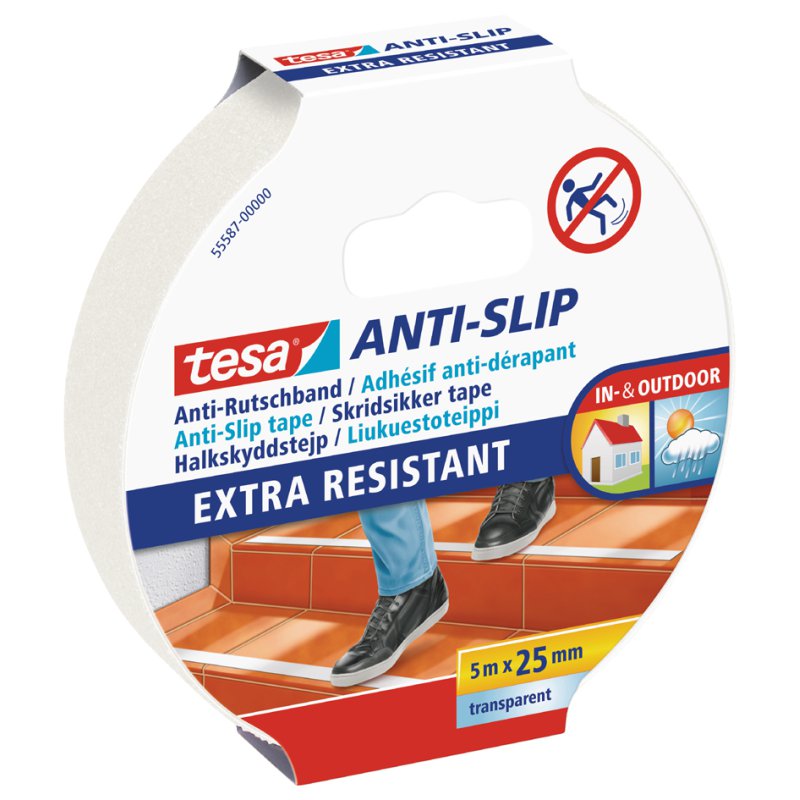 tesa bande antidérapante, noir, 50 mm × 5 m