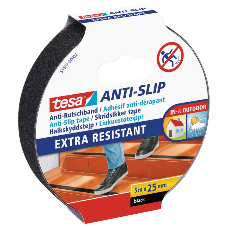 tesa bande antidérapante, noir, 50 mm × 5 m