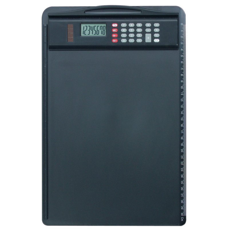 Alassio clipboard A4 with calculator, black