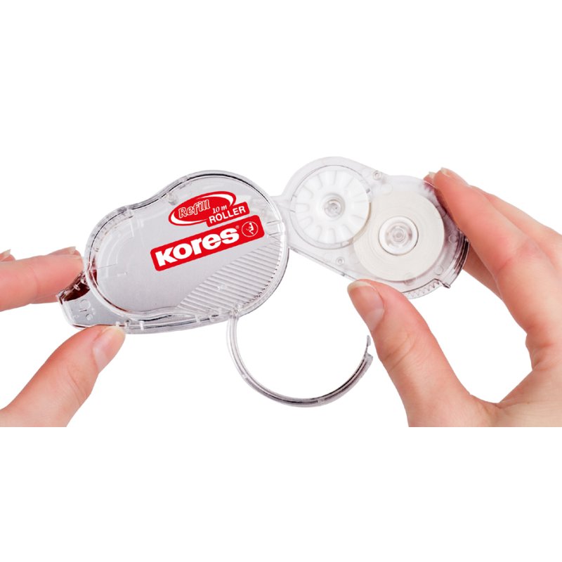 Kores correctieroller, navulbaar, transparant, 4,2 mm × 10 m