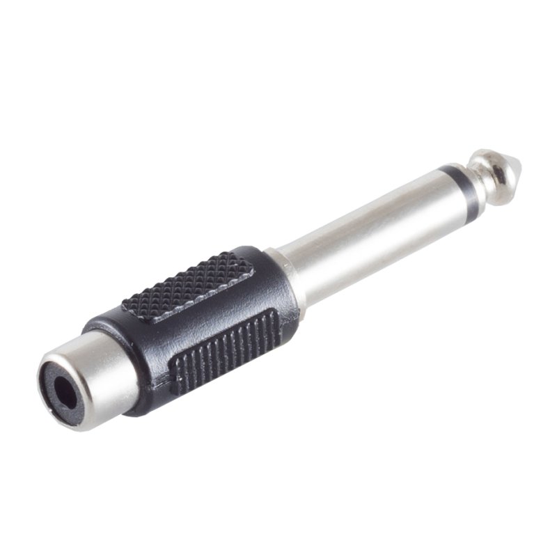 shiverpeaks adaptateur audio jack 6,3 mm vers tulipe, mono, noir