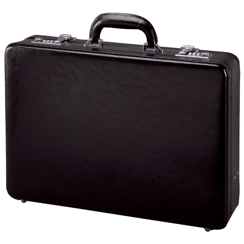 Alassio porte-documents Taormina, cuir, noir, 450×111×325 mm