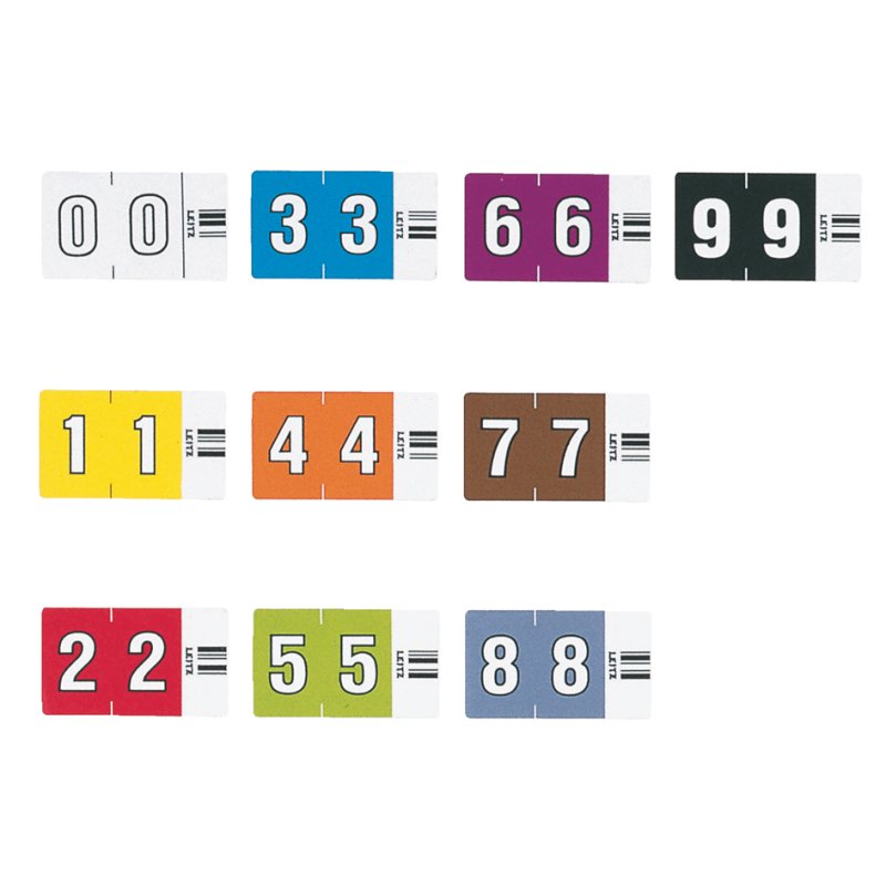 LEITZ étiquettes de classement Orgacolor '1' en rouleau, jaune, 30×23 mm, 500 pièces
