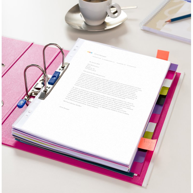 Oxford pochettes de documents A4, PP 0,09 mm, cristal clair, 10 pièces