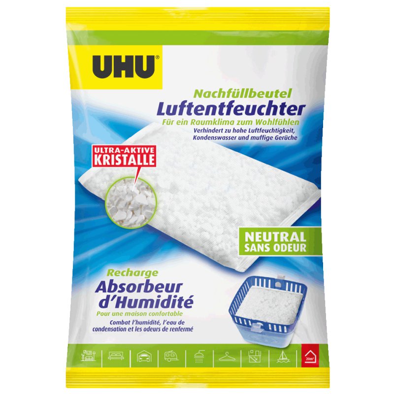 UHU déshumidificateur d'air, recharge, 450 grammes, jusqu'à 45 m³