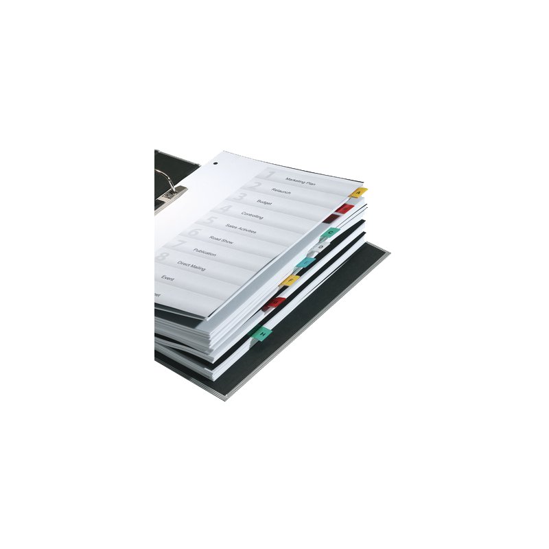 DURABLE intercalaires TABFIX transparent, 3 lignes, auto-adhésif, 5 bandes