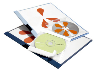 DURABLE zelfklevende hoesjes CD/DVD, transparant, 140×126 mm, 10 stuks