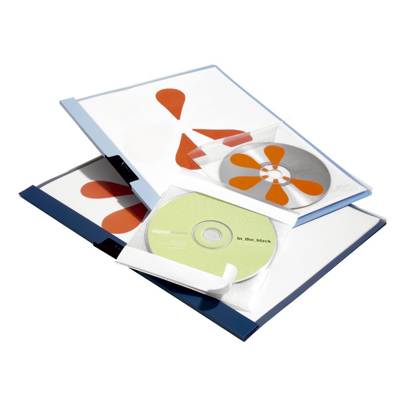 DURABLE zelfklevende hoesjes CD/DVD, transparant, 140×126 mm, 10 stuks