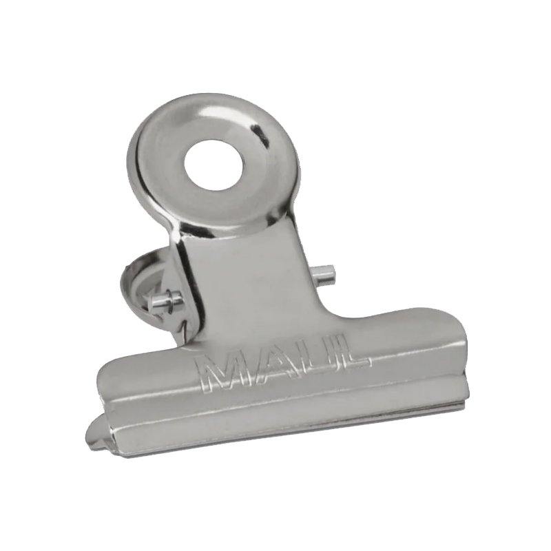 MAUL papierklemmen nikkel, 50 mm breed, 20 mm klemwijdte, 10 stuks