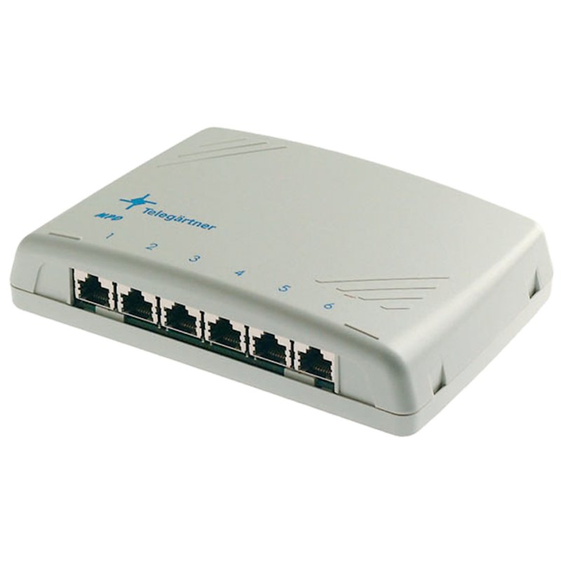 TELEGÄRTNER panneau de brassage modulaire catégorie 6A, 12 x RJ45, blindé, gris