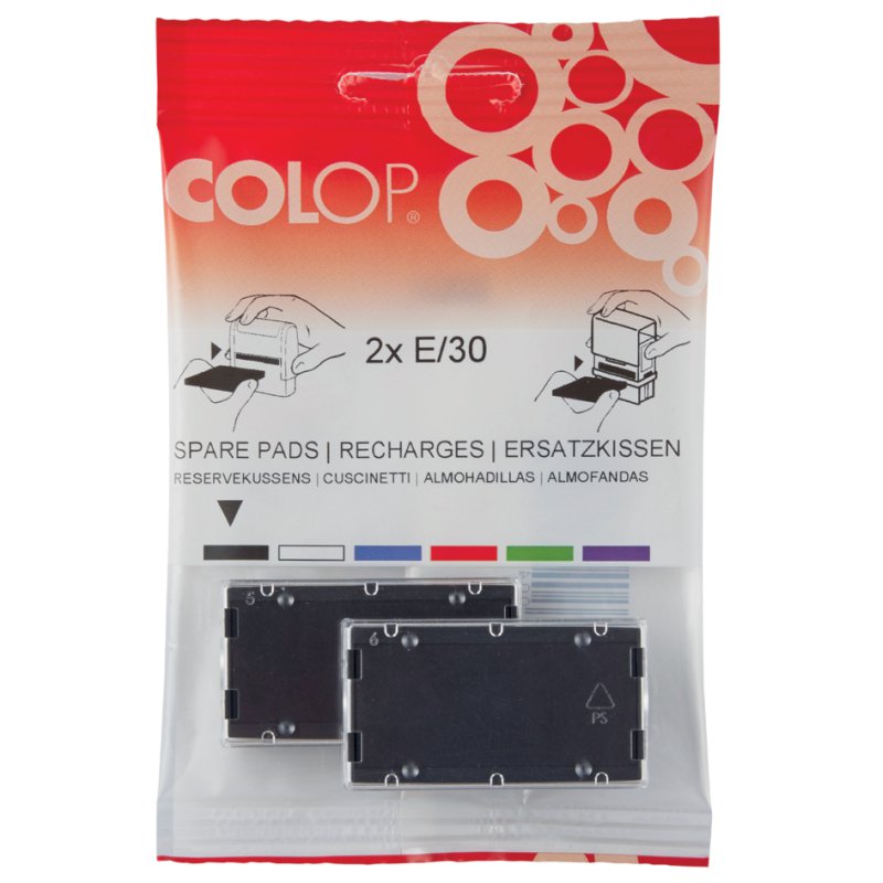 COLOP vervangkussens E/20, rood, dubbelpack