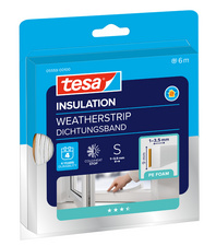 tesa Moll I-profiel schuimrubber afdichting, bruin, 9 mm × 6 m