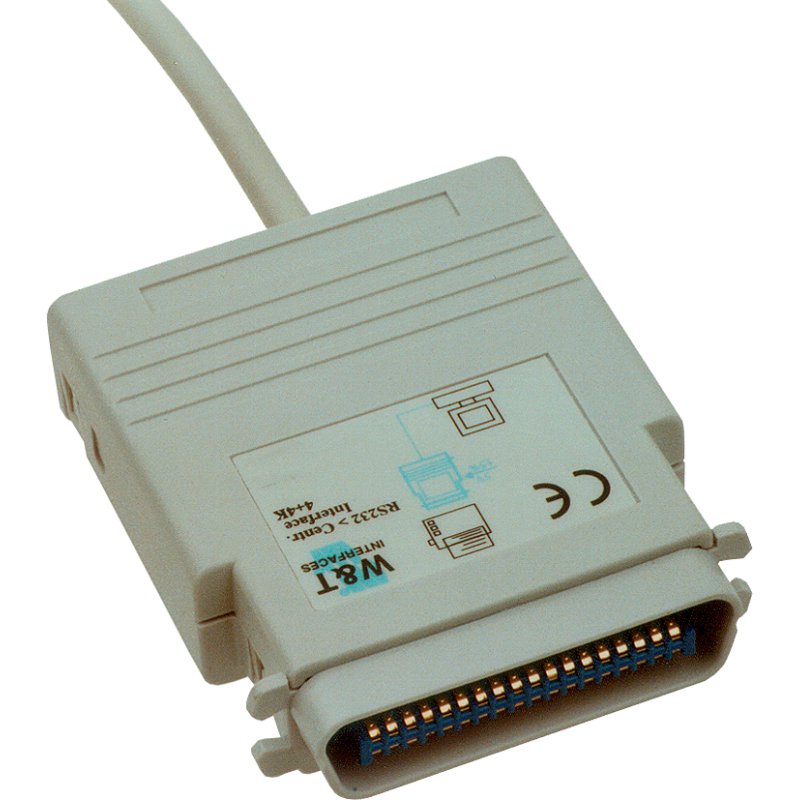W&T convertisseur d'interface RS232 vers Centronics, passif, câble 2 m