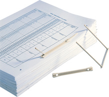 FAST archiefbeugels 90 mm capaciteit, beige, 100 stuks