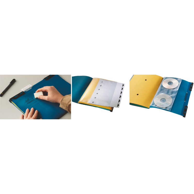 LEITZ Classeur mobile Divide-It-Up, A4, bleu, 6 compartiments