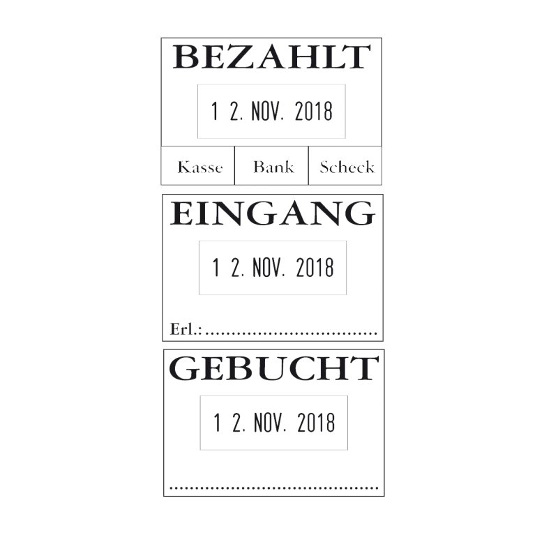 COLOP datumstempel 04060 L3 'GEBOEKT', met tekstplaatje, 30×45 mm