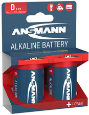 ANSMANN alkaline batterijen D mono, 1,5 V, LR20, 2 stuks