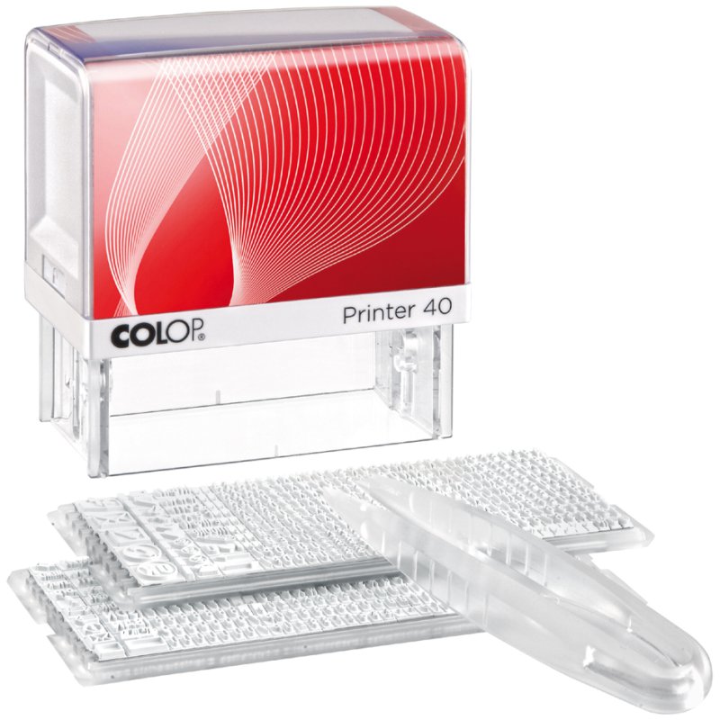 COLOP text stamp Printer 40/2 set, self-assembly, 23×59 mm