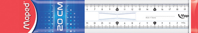 Maped liniaal transparant, 15 cm, met beschermhoes
