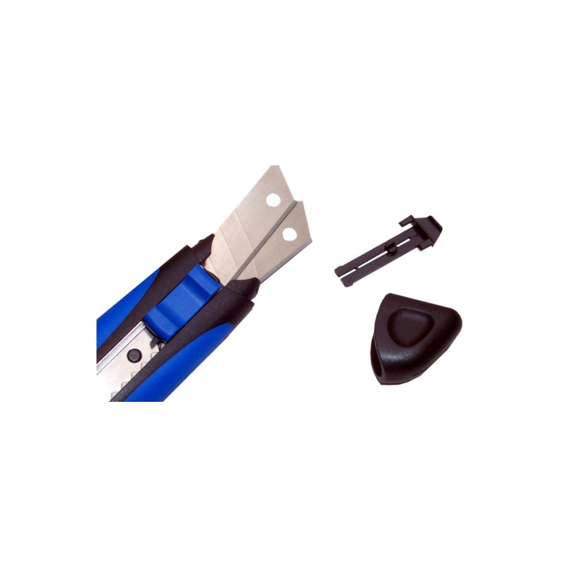 WEDO Premium Soft-Cut couteau de coupe professionnel, 18 mm, noir/bleu