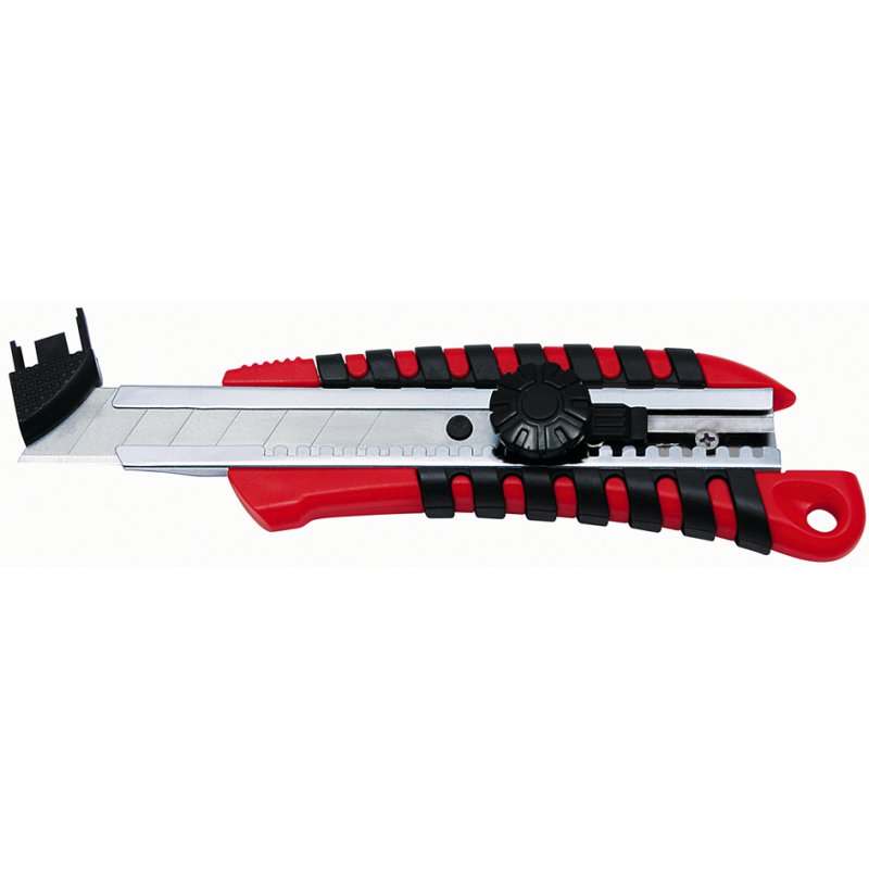 WEDO couteau de coupe professionnel, lame 18 mm, rouge/noir, plastique ABS