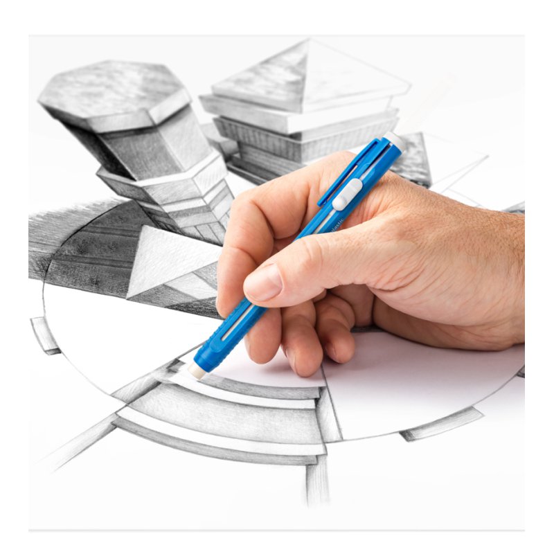 STAEDTLER Mars Plastic gomme stick, rechargeable, bleu, 20 pièces