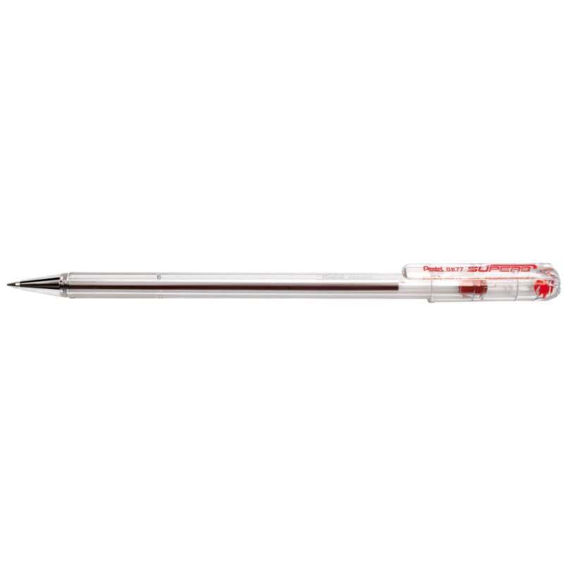 Pentel stylo SUPERB BK77, rouge, rechargeable, 0,7 mm