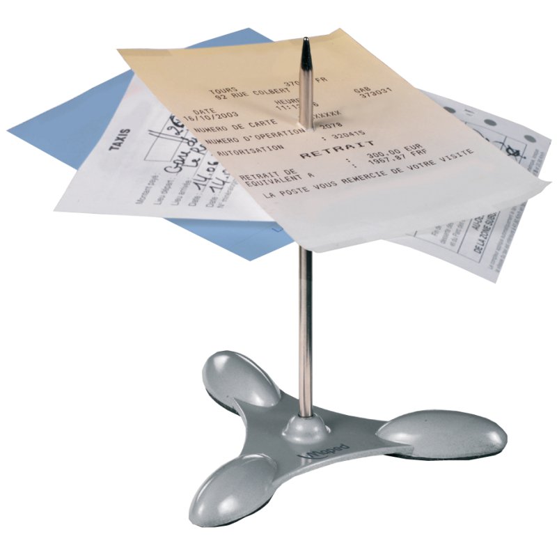Maped memo clips with metal stand, silver, 110 mm