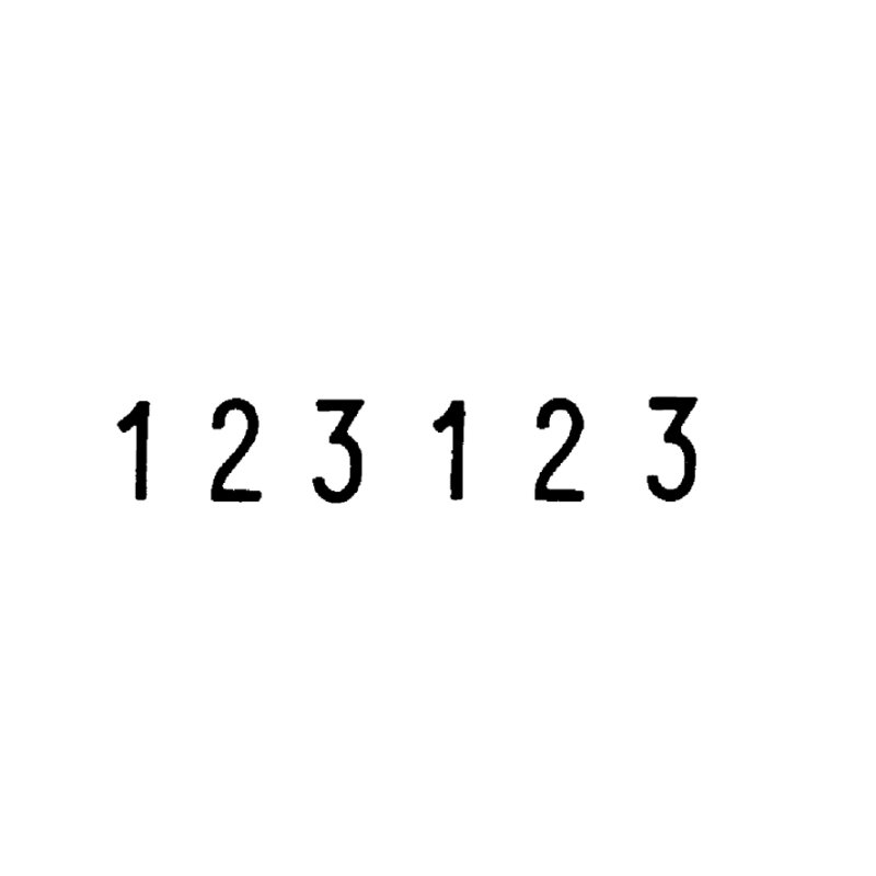 Trodat cijferstempel, 6-stellig, 4 × 26 mm