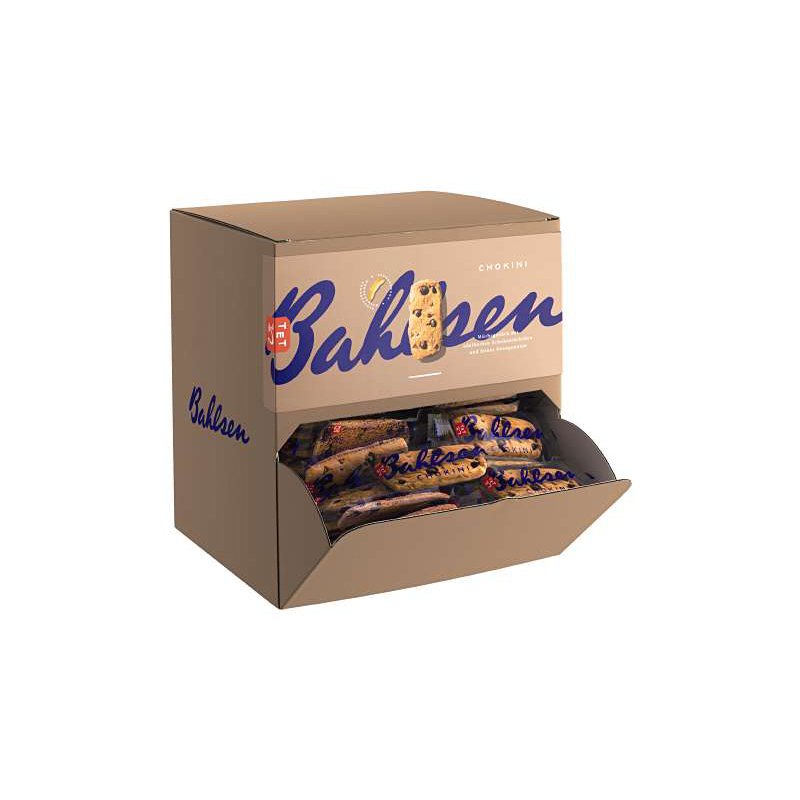 Bahlsen Chokini koekjes, chocoladestukjes en sinaasappelsmaak, display, 150 stuks