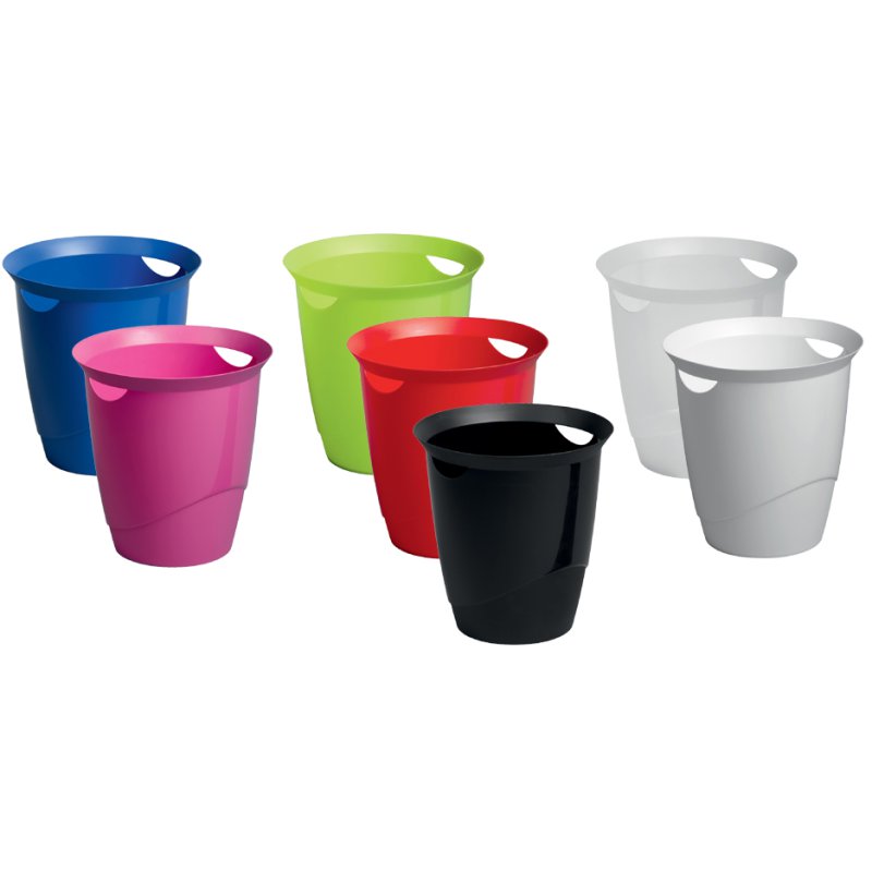 DURABLE corbeille à papier TREND, rond, blanc, 16 litres