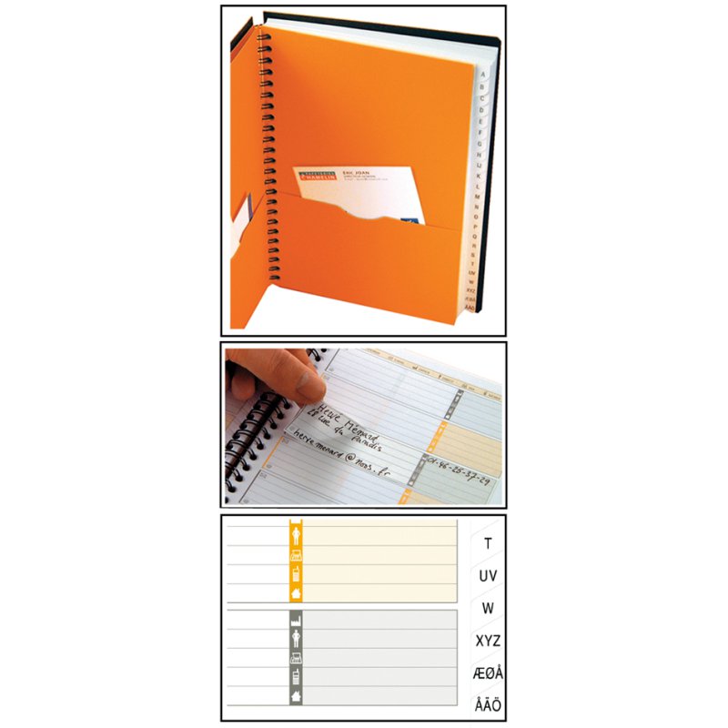 Oxford International address book A5, black, 80 sheets, PP cover, thumb index