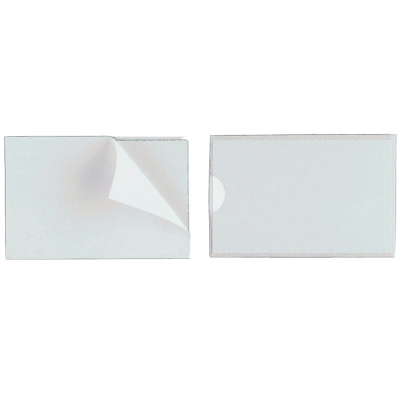 DURABLE pochettes auto-adhésives POCKETFIX, 74×43 mm, transparent, 10 pièces
