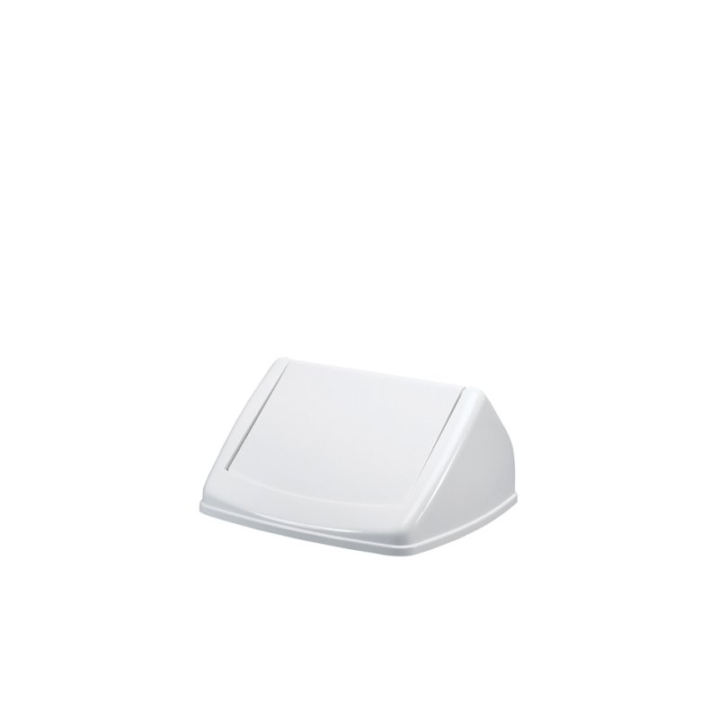 DURABLE deksel DURABIN FLIP LID SQUARE 40, wit/rood, zwenkbare inwerpklep