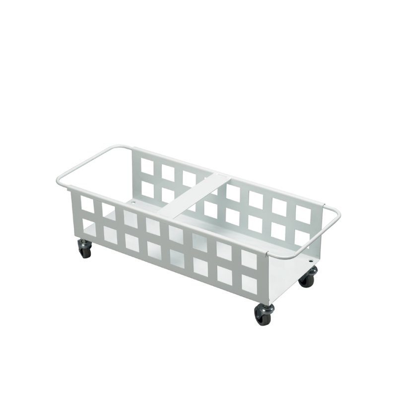 DURABLE rijdende trolley DUO voor 2 afvalbakken SQUARE 40, wit