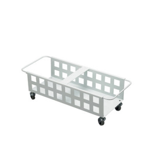 DURABLE rijdende trolley DUO voor 2 afvalbakken SQUARE 40, wit
