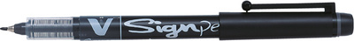 PILOT fineliner V Sign Pen, zwart, lijndikte 0,6 mm