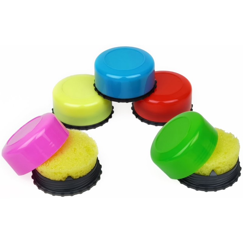 Läufer round sponge box, assorted colours, 55 mm diameter