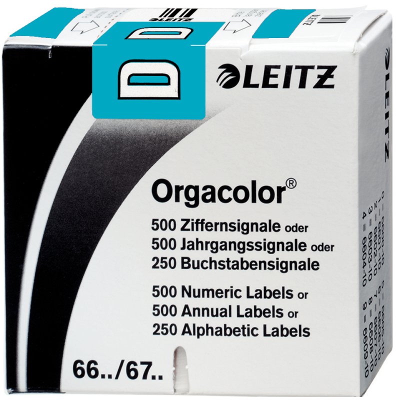 LEITZ letterstickers 'B', jaune, 30×23 mm, 250 pièces