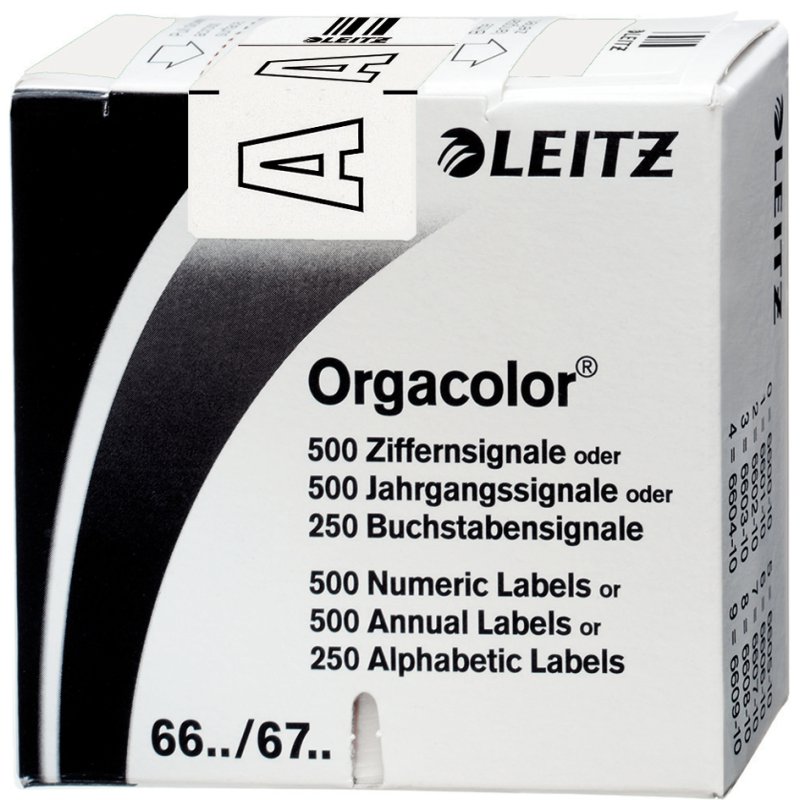 LEITZ letterstickers 'B', jaune, 30×23 mm, 250 pièces