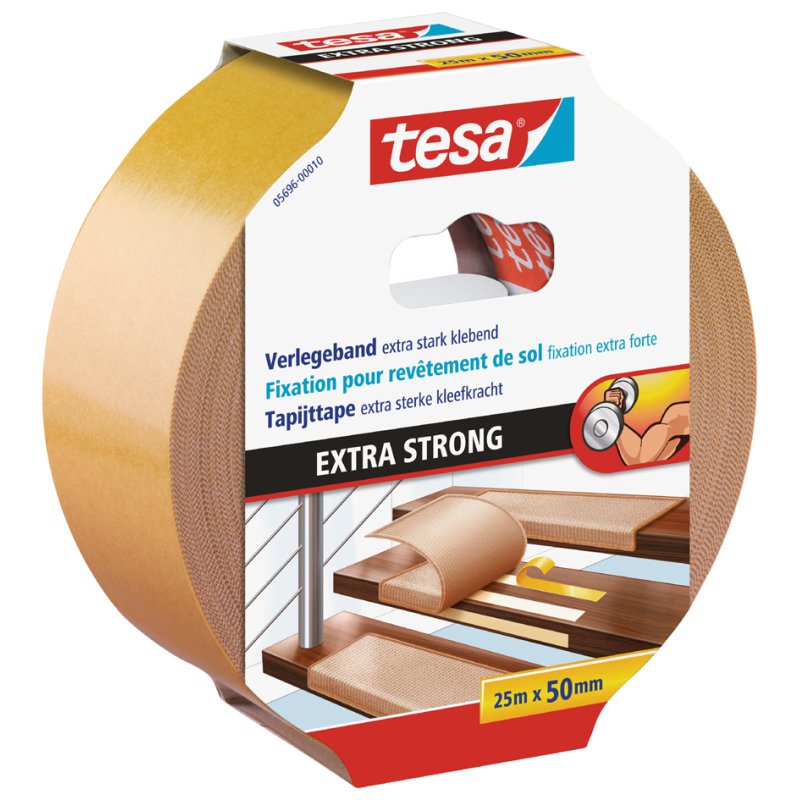 tesa ruban de masquage extra fort adhésif, brun, 50 mm × 10 m