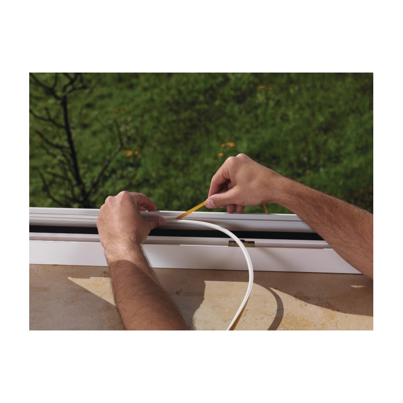 tesa Moll Classic P-profil joint en caoutchouc, blanc, 9 mm × 6 m