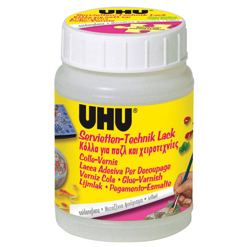 UHU vernis à serviettes spray, satiné, 150 ml