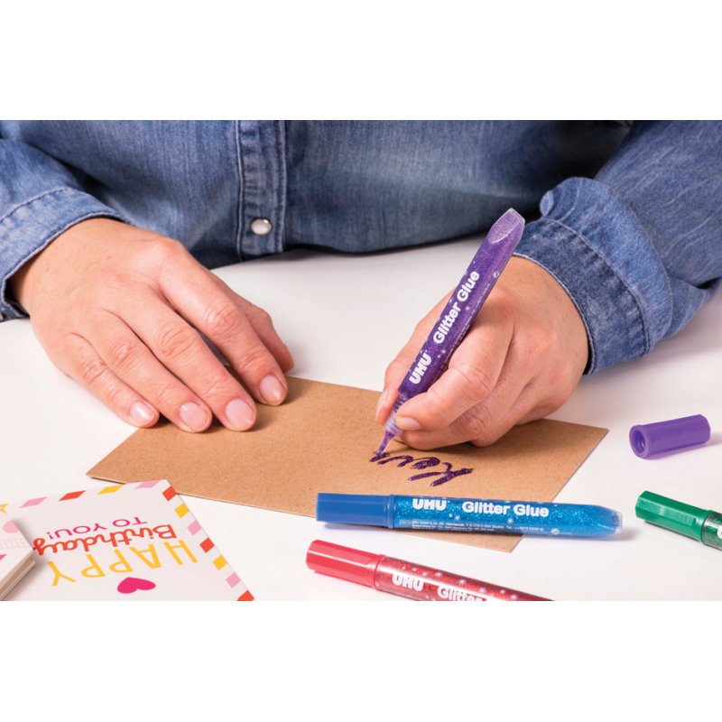 UHU Glitter Glue, solvent-free, washable at 40°C