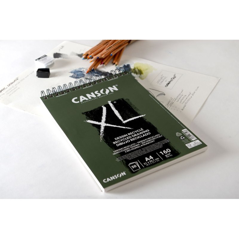 CANSON bloc à croquis XL Recyclé, A5, 25 feuilles, 160 g/m²