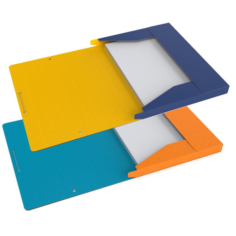Oxford collection box bicolour recycled A4, colourful assorted, 25 mm, 12 pieces