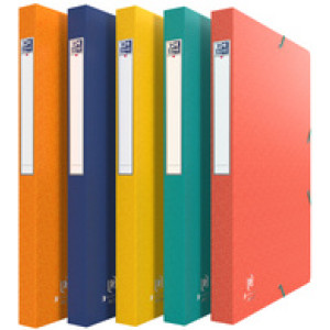 Oxford verzamelbox bicolor gerecycled A4, kleurrijk gesorteerd, 25 mm, 12 stuks