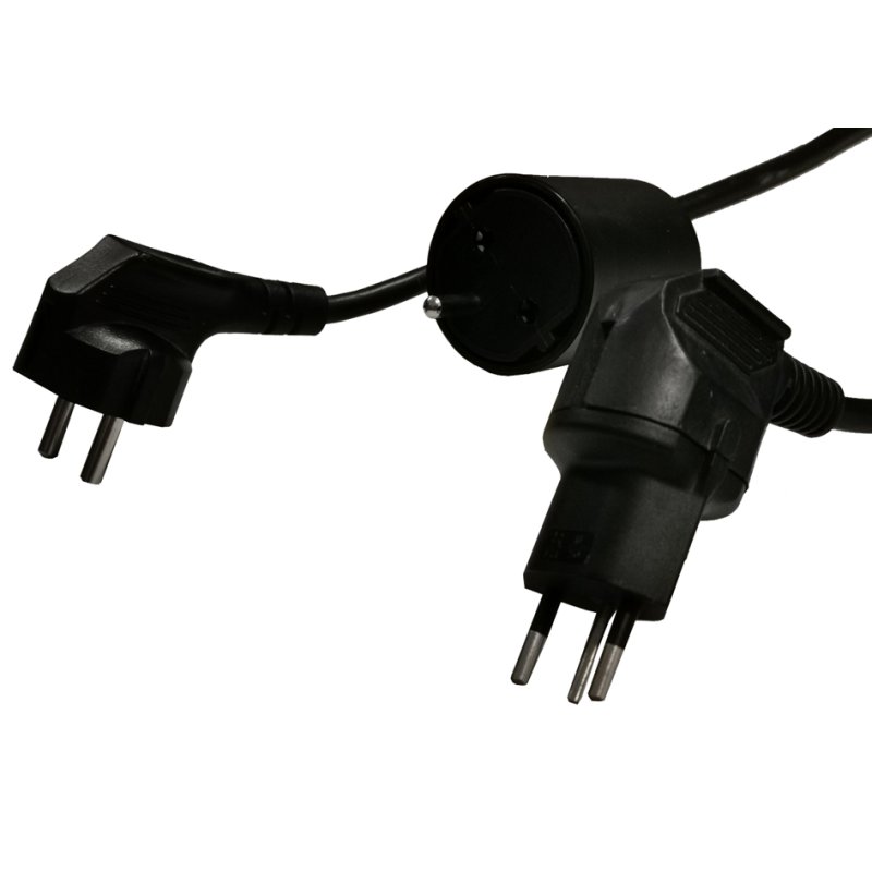 shiverpeaks netadapterplug Zwitsers, kunststof, zwart