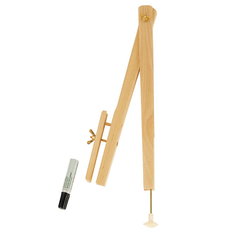 Wonday compas en bois pour marqueurs tableau blanc, avec ventouse, longueur des branches 400 mm