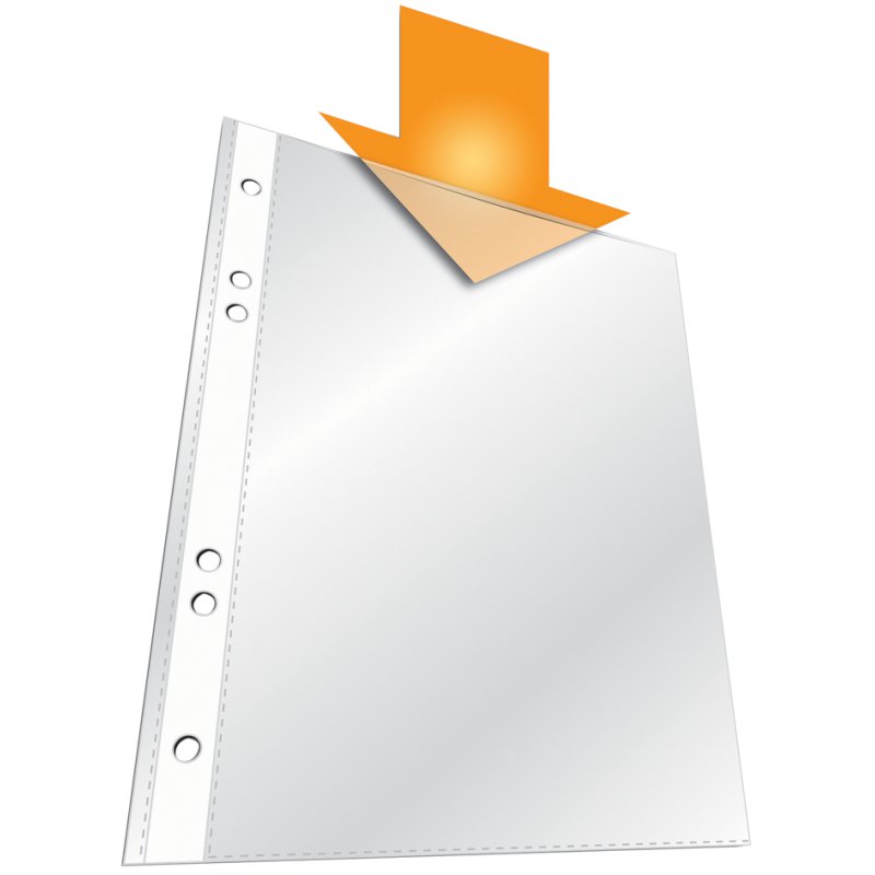 DURABLE pochettes de documents A5, transparent, perforé, 25 pièces